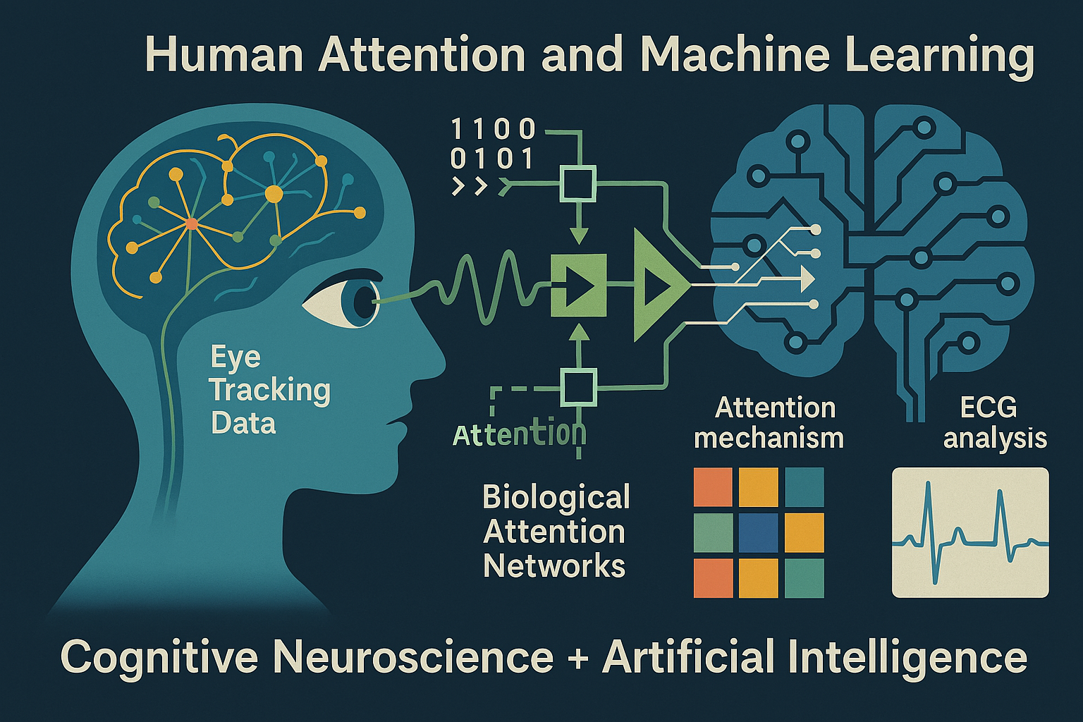Machine Networks of Attention from Human Networks of Attention